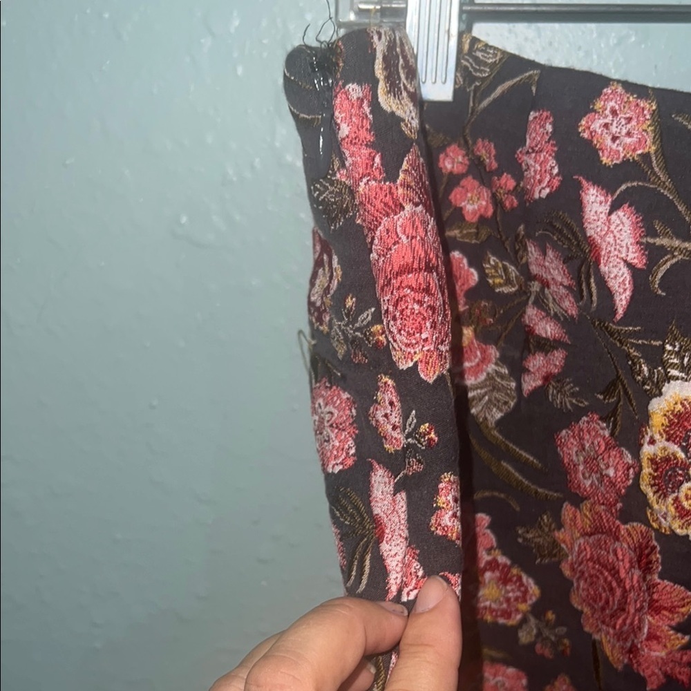 LOFT Pink and Orange Mini Pencil Skirt for Night Out - Picture 5 of 7